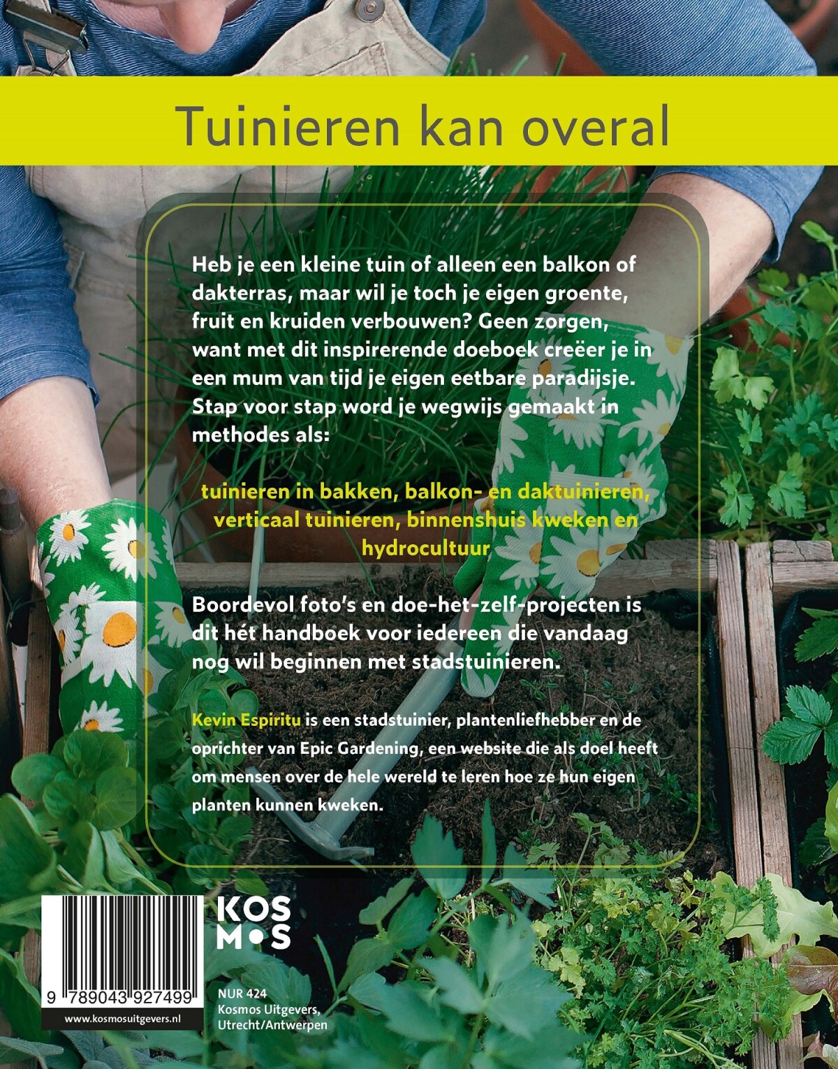 Handboek urban gardening achterkant