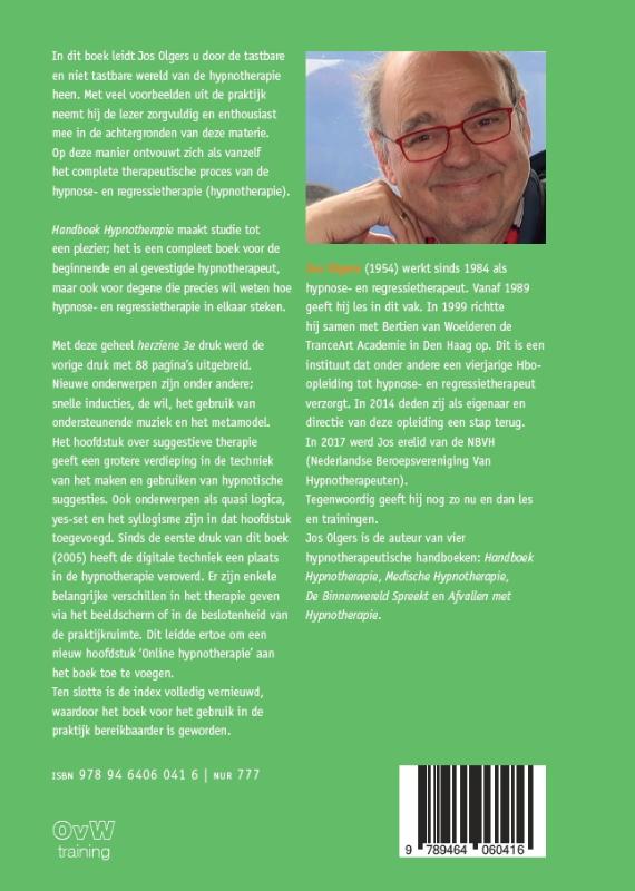 Handboek hypnotherapie achterkant