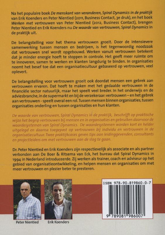 De waarde van vertrouwen / Spiral Dynamics in de praktijk / 2 achterkant