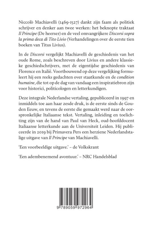 Discorsi achterkant