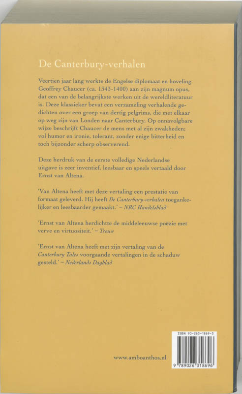 De Canterbury-verhalen achterkant