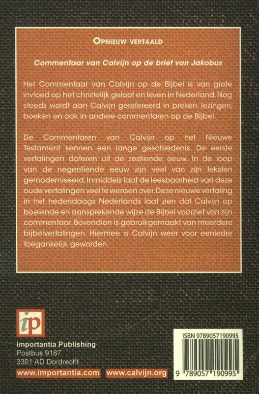 De brief van Jakobus / Commentaar op de bijbel achterkant