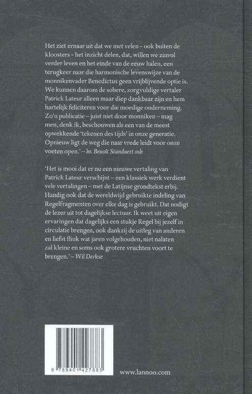 De Regel van Benedictus achterkant