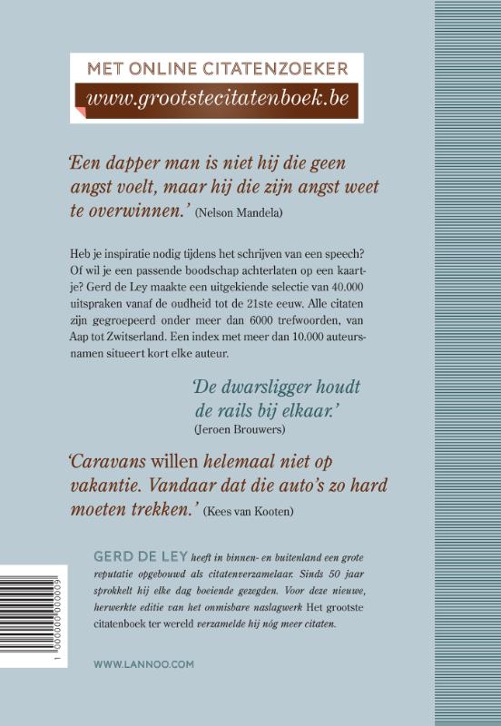 Het grootste citatenboek ter wereld achterkant