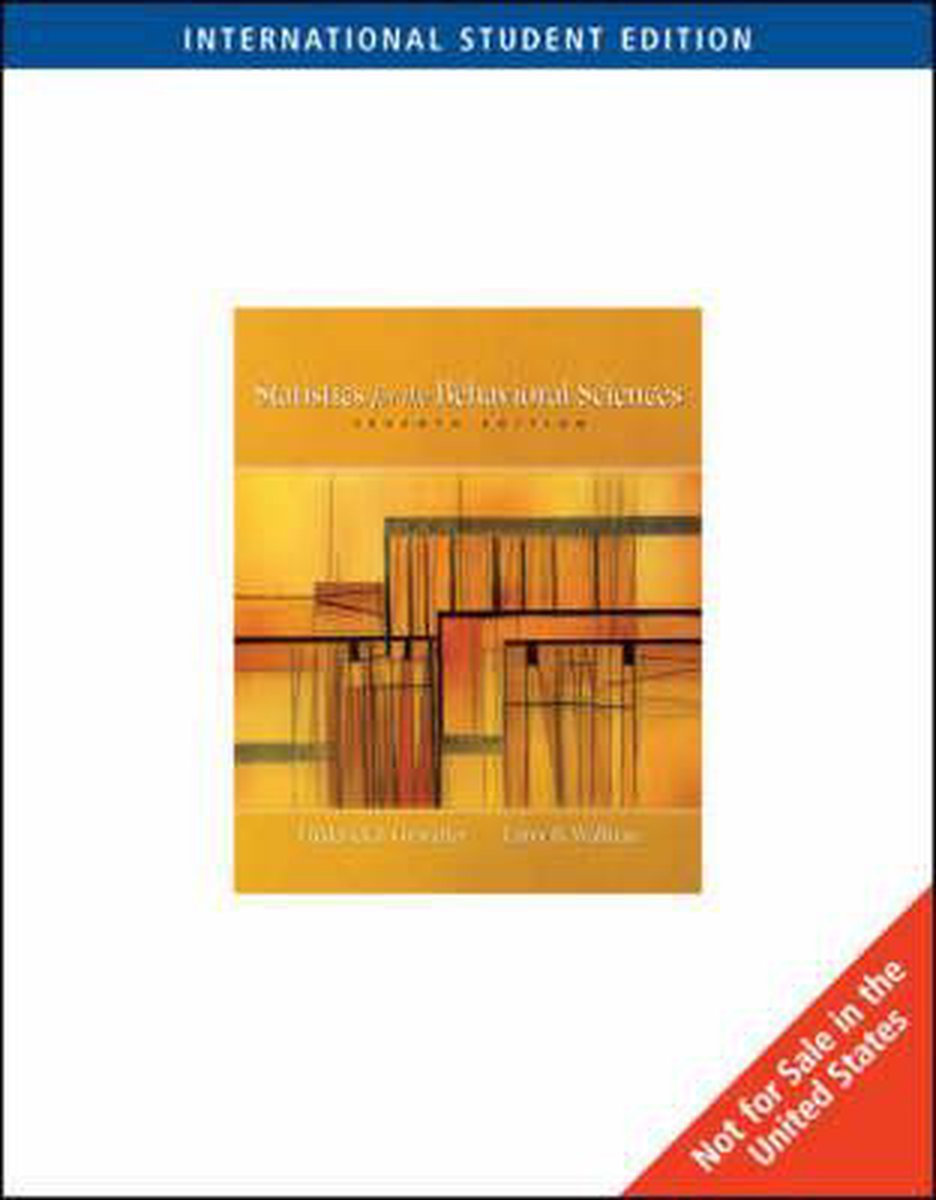 Statistics for the Behavioral Sciences, International Edition