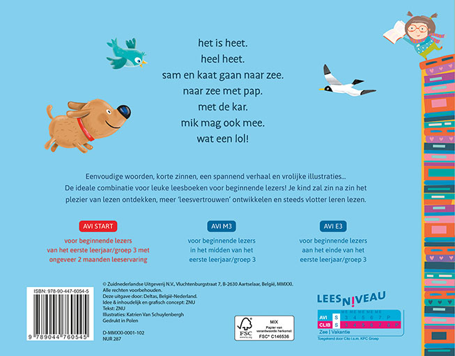 Met de kar naar zee / Zin om te lezen! Met de kar naar zee / Zin om te lezen! achterkant