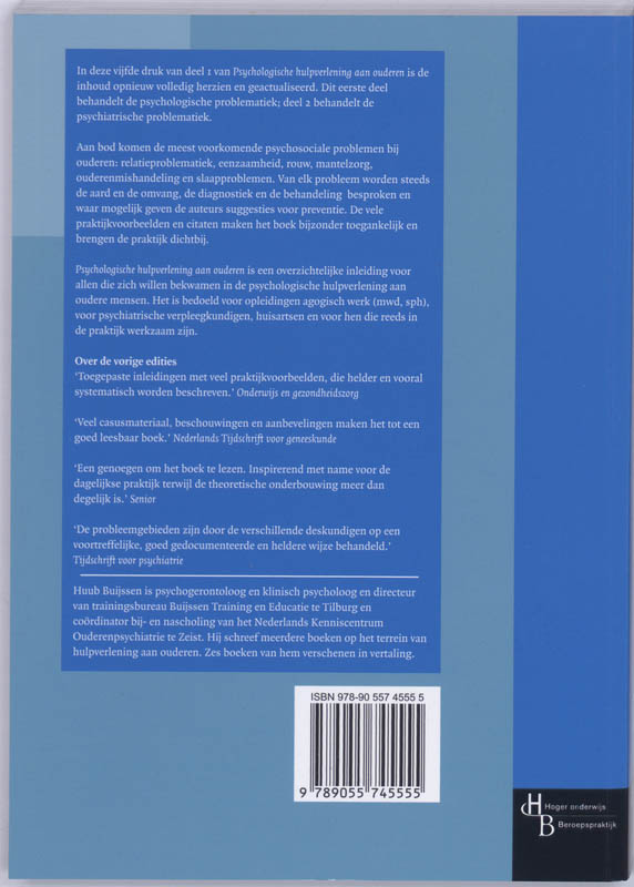 Psychologische hulpverlening aan ouderen / 1 Psychologische problematiek achterkant