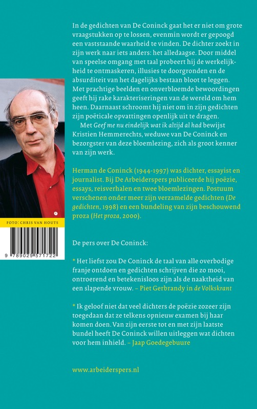 Geef me nu eindelijk wat ik altijd al had achterkant