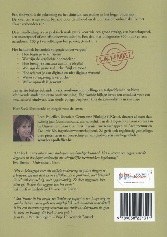 Schrijven: Van verslag tot eindwerk Schrijven van verslag tot eindwerk 2013 achterkant