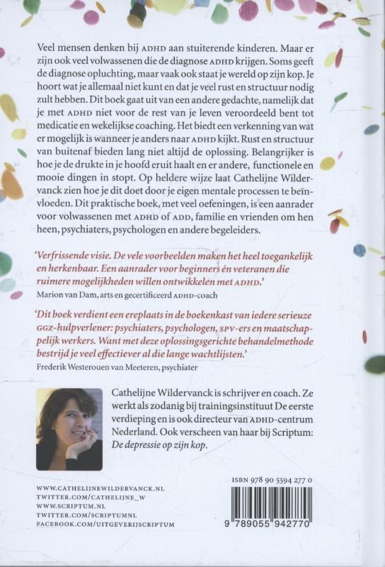 ADHD: Hoe haal je het uit je hoofd? achterkant