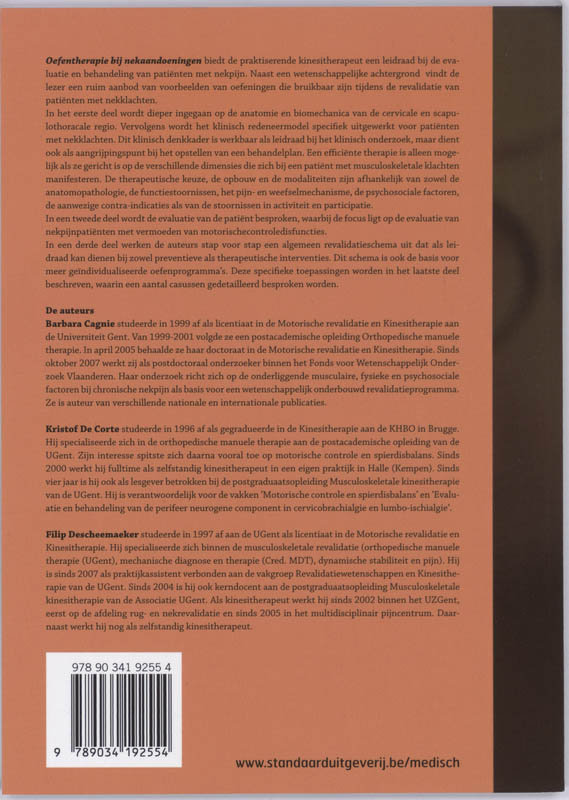 Oefentherapie bij nekaandoeningen achterkant