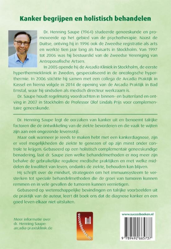 Kanker begrijpen en holistisch behandelen achterkant