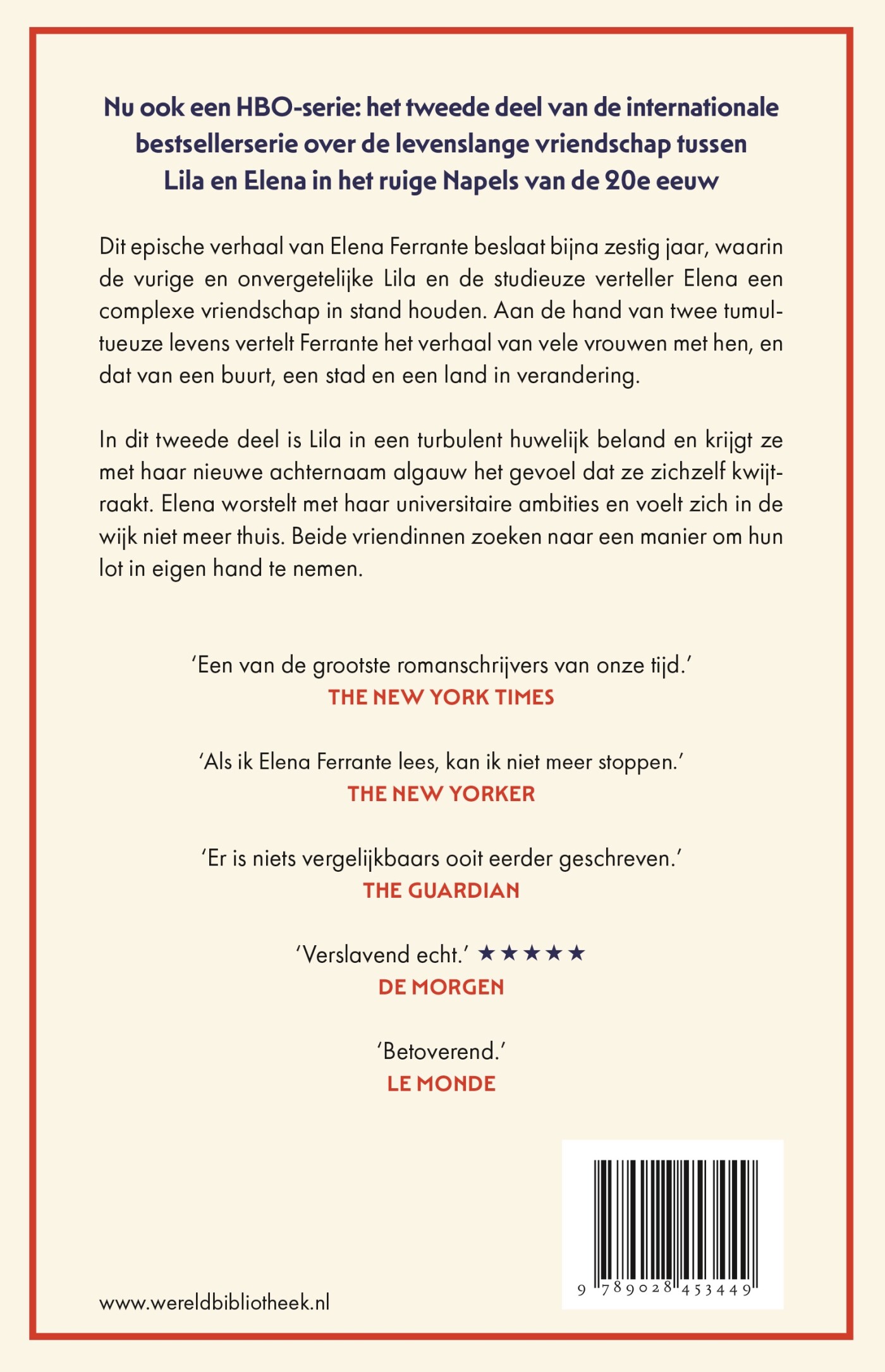De nieuwe achternaam / De geniale vriendin / 2 achterkant