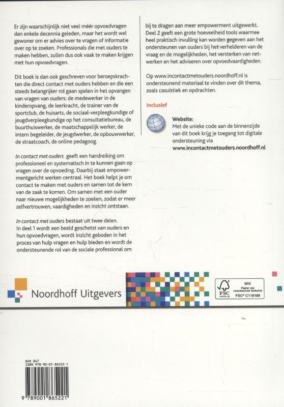 In contact met ouders achterkant