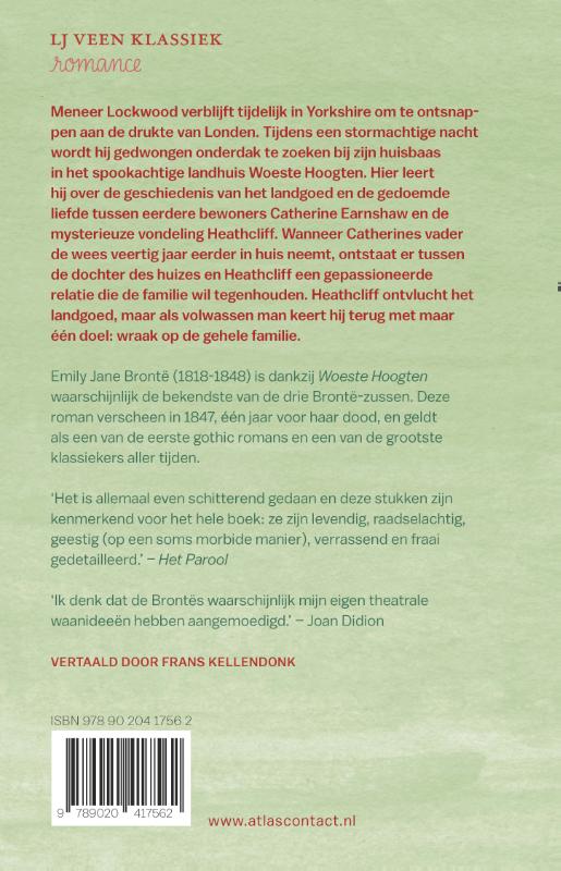 Woeste hoogten / LJ Veen klassiek achterkant