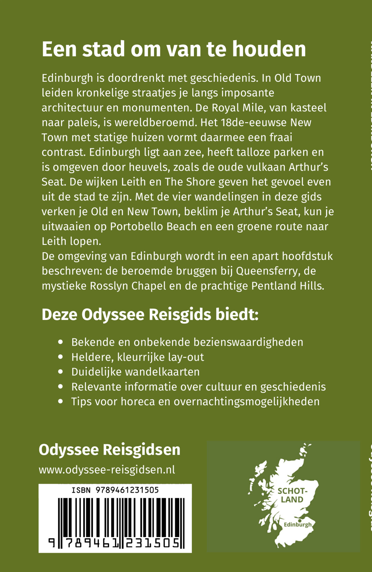 Wandelen in Edinburgh / Odyssee Reisgidsen achterkant