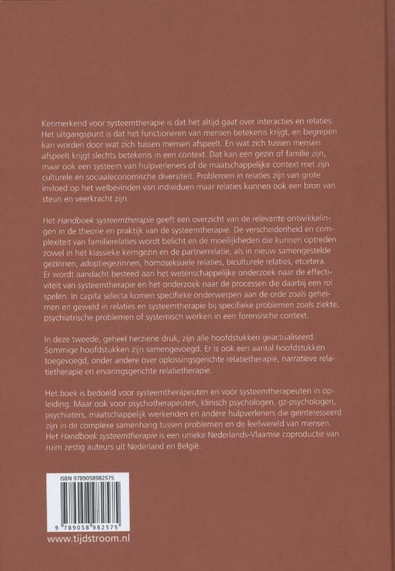 Handboek systeemtherapie achterkant