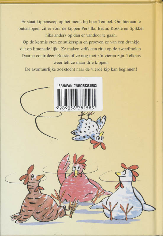 Vier Gekke Kippen achterkant