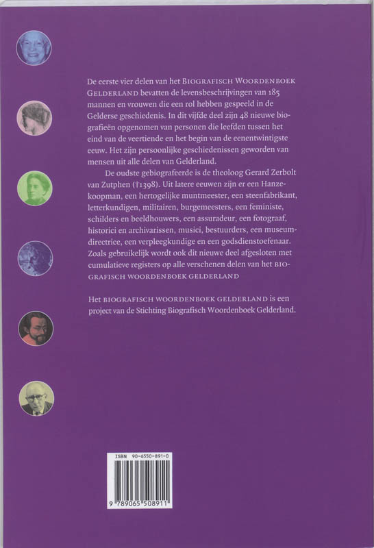 Biografisch Woordenboek Gelderland  -  Biografisch Woordenboek Gelderland 5 achterkant