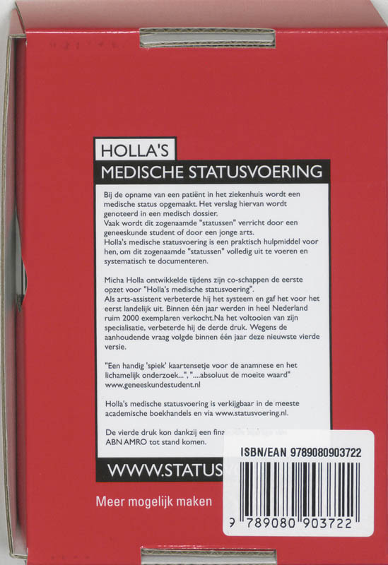 Holla's medische statusvoering achterkant