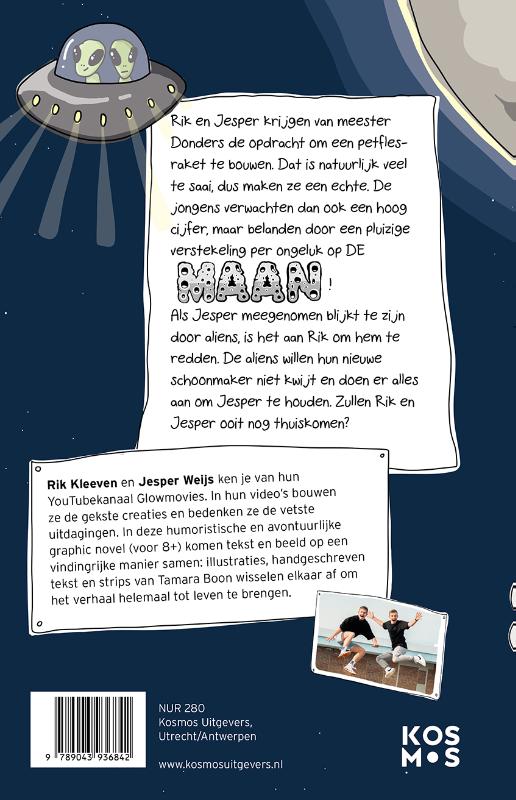 Rik en Jesper gaan naar de maan / Glowmovies / 3 achterkant