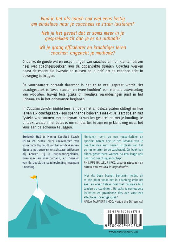 Coachen zonder blabla Coachen zonder blabla achterkant