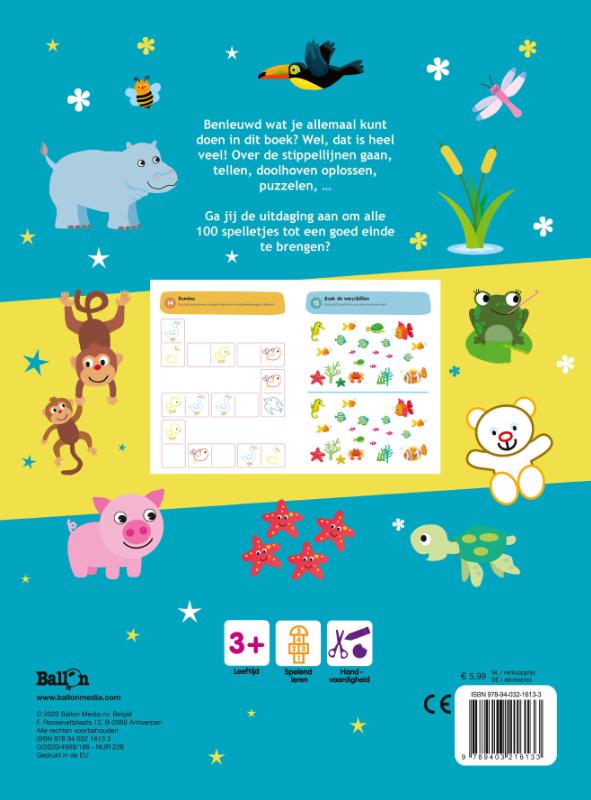 Grappige Dieren / 100 spelletjes / 1 Grappige Dieren / 100 spelletjes / 1 achterkant
