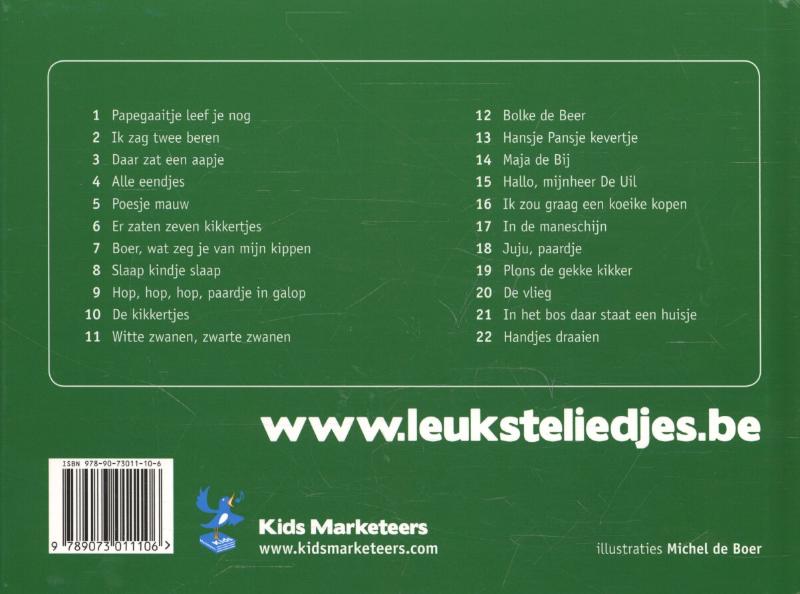 De leukste dierenliedjes / Mijn-serie achterkant