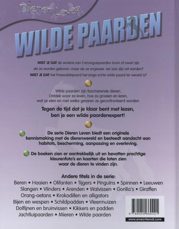 Wilde paarden / Dieren leven achterkant