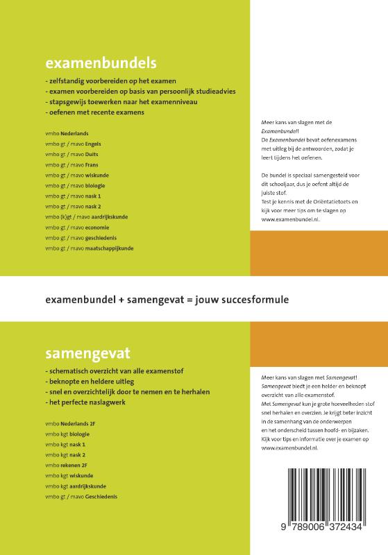 Samengevat vmbo Nederlands 2e druk Samengevat vmbo Nederlands 2e druk achterkant