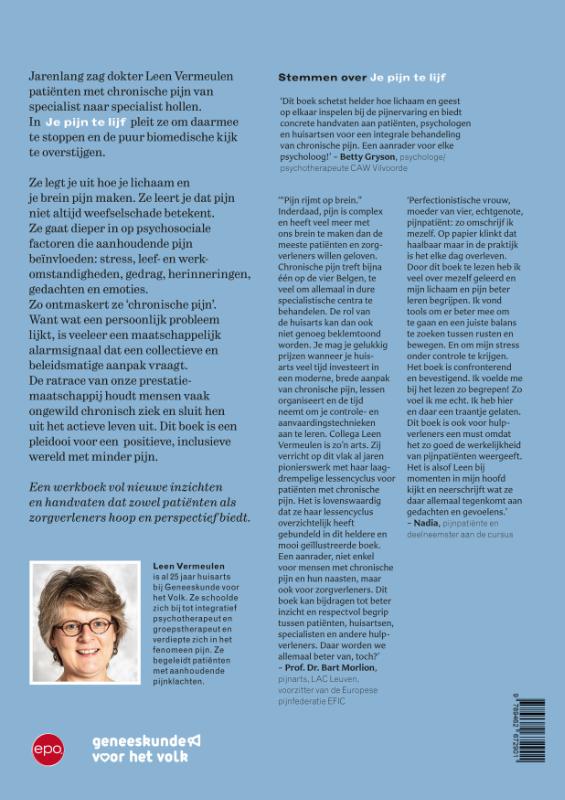Je pijn te lijf achterkant