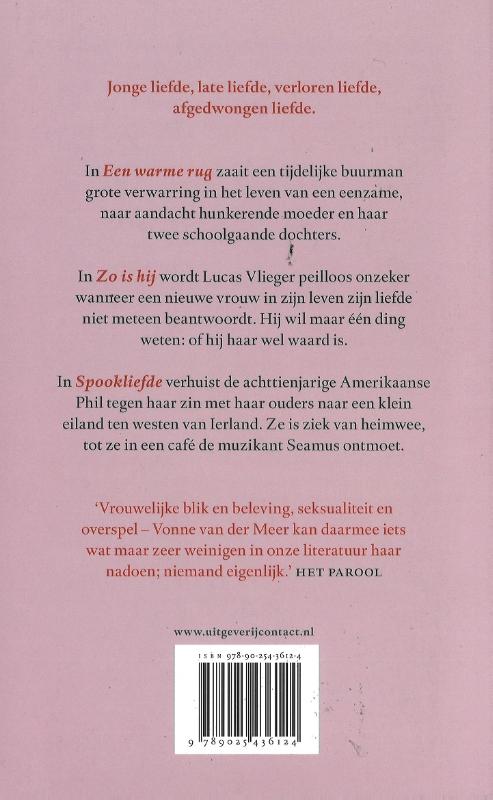 Warme rug/zo is hij/spookliefde achterkant