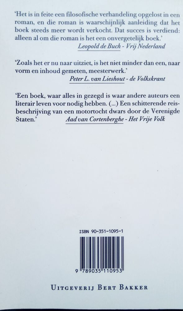 Zen en de kunst van het motoronderhoud / Ooievaar achterkant