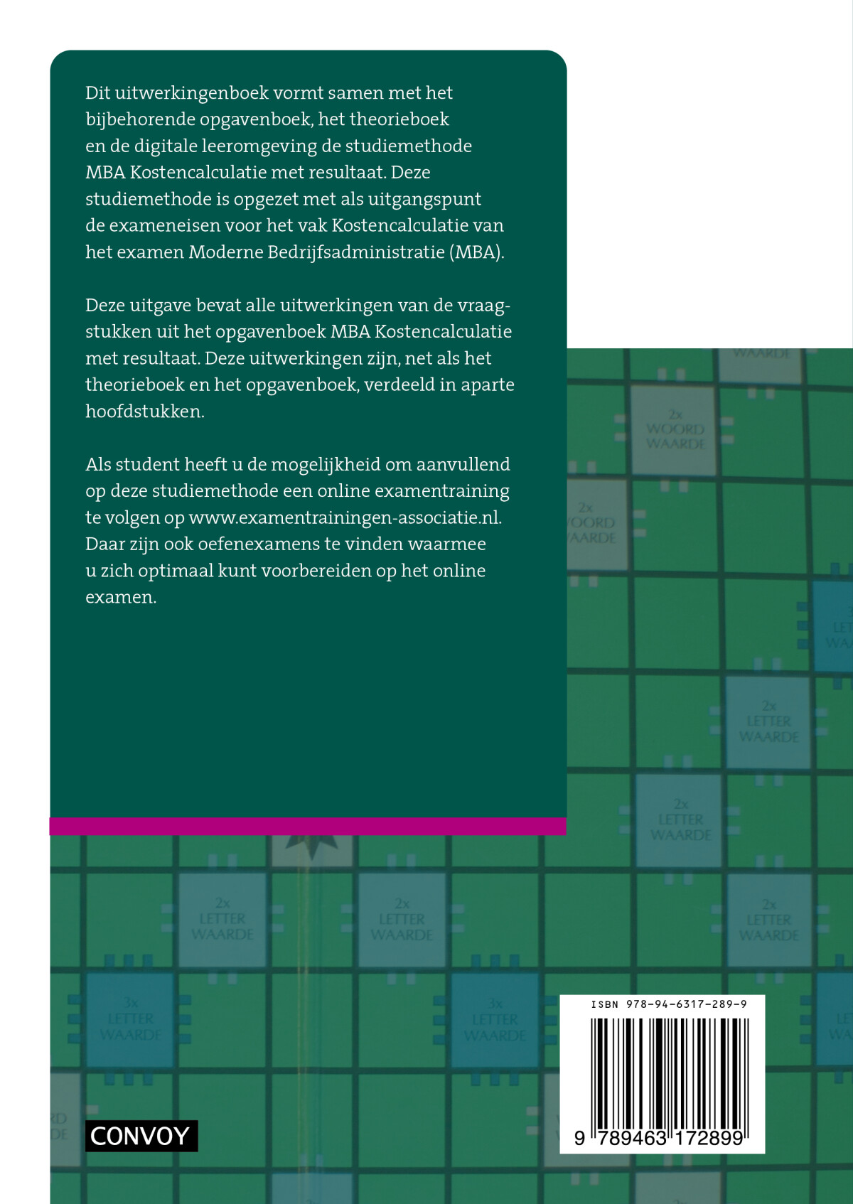 bij 4e druk / MBA Kostencalculatie met resultaat Uitwerkingenboek bij 4e druk / Uitwerkingenboek achterkant