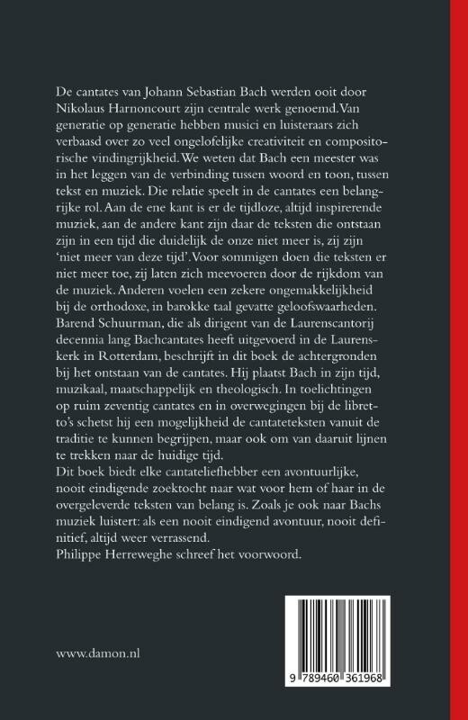 Bachs cantates toen en nu achterkant