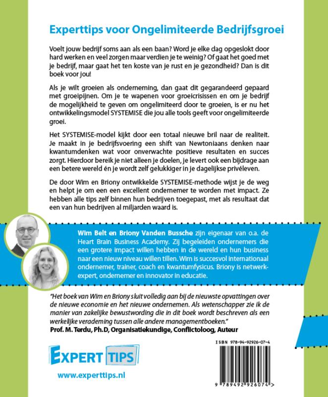Experttips voor Ongelimiteerde Bedrijfsgroei / Experttips boekenserie achterkant