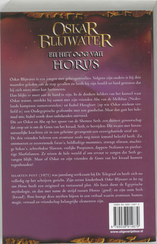 Oskar Blijwater en het oog van Horus achterkant