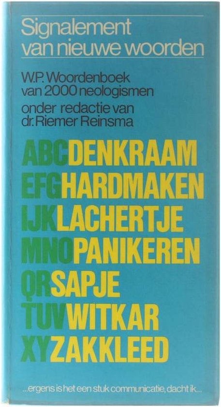 Signalement van nieuwe woorden - W.P. Woordenboek van 2000 neologismen