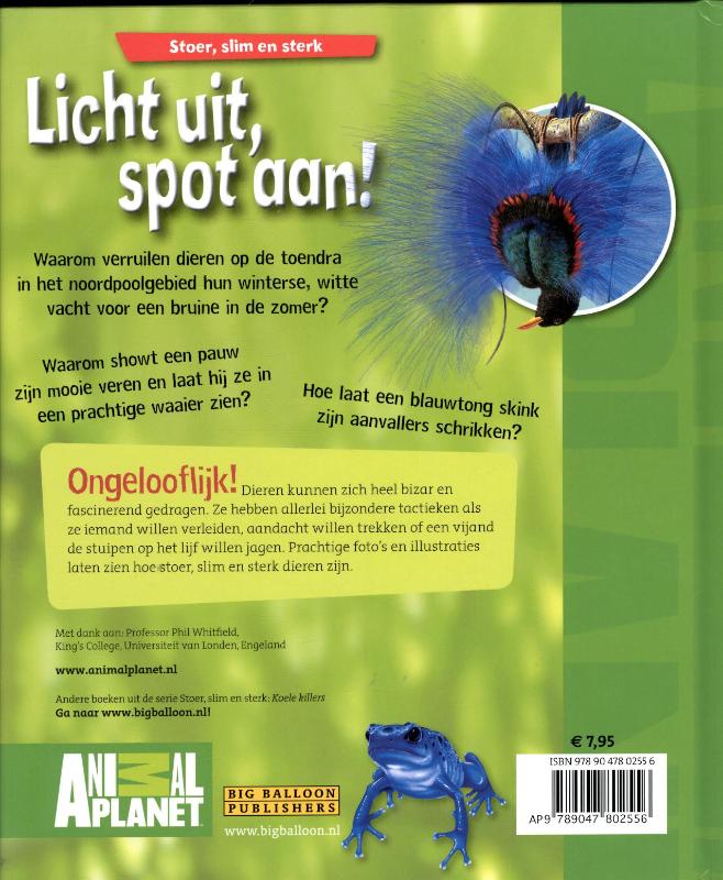 Stoer, slim en sterk / 1 licht uit, spot aan! achterkant