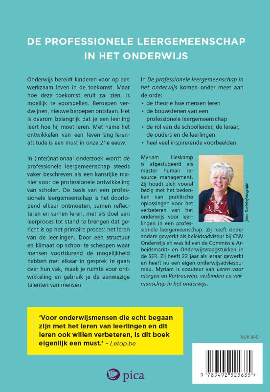 De professionele leergemeenschap in het onderwijs / Leiderschap in de onderwijspraktijk achterkant