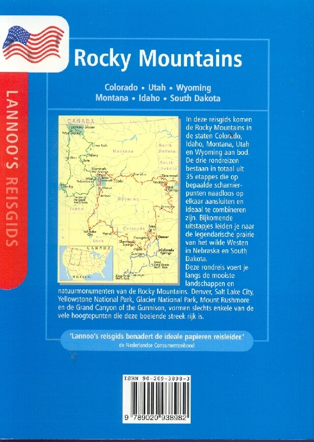 Rocky Mountains / Lannoo's reisgids achterkant