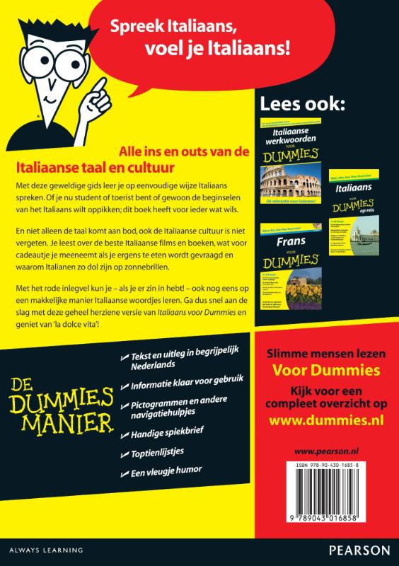 Voor Dummies - Italiaans voor Dummies achterkant