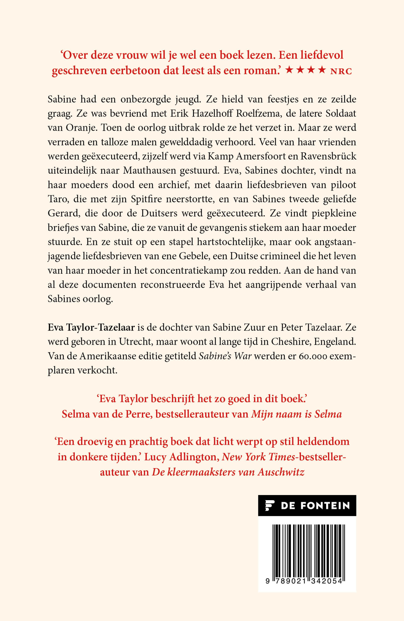 Sabines oorlog achterkant