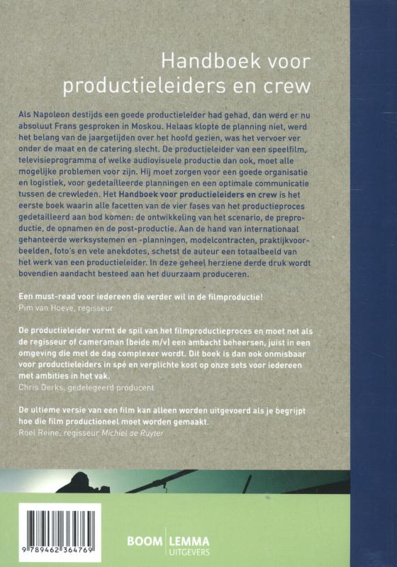 Handboek voor productieleiders en crew Handboek voor productieleiders en crew achterkant