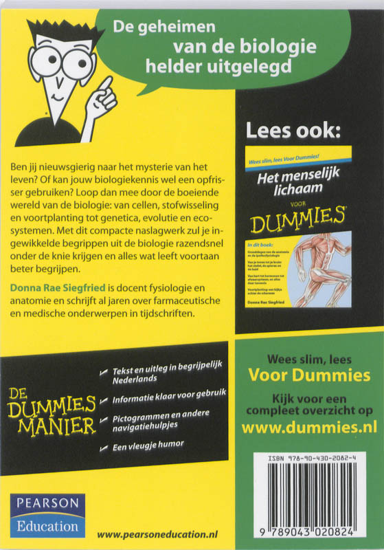 De kleine biologie voor Dummies / Voor Dummies achterkant