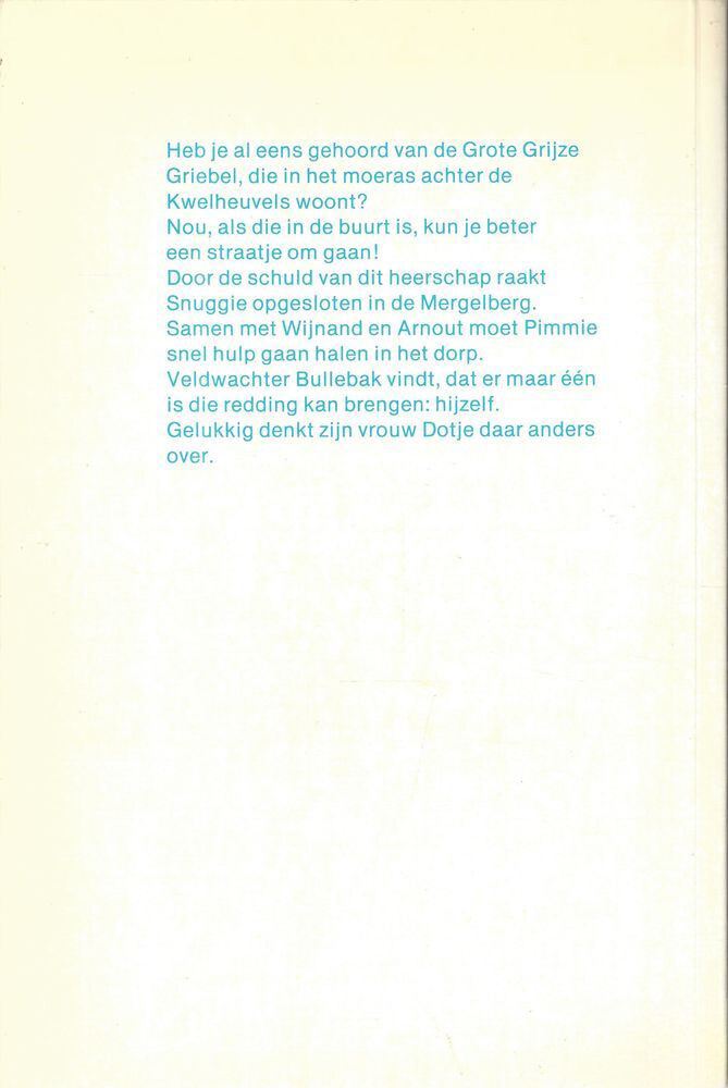 Snuggie & Pimmie en de grote Griebel / Snuggie & Pimmie / 3 achterkant