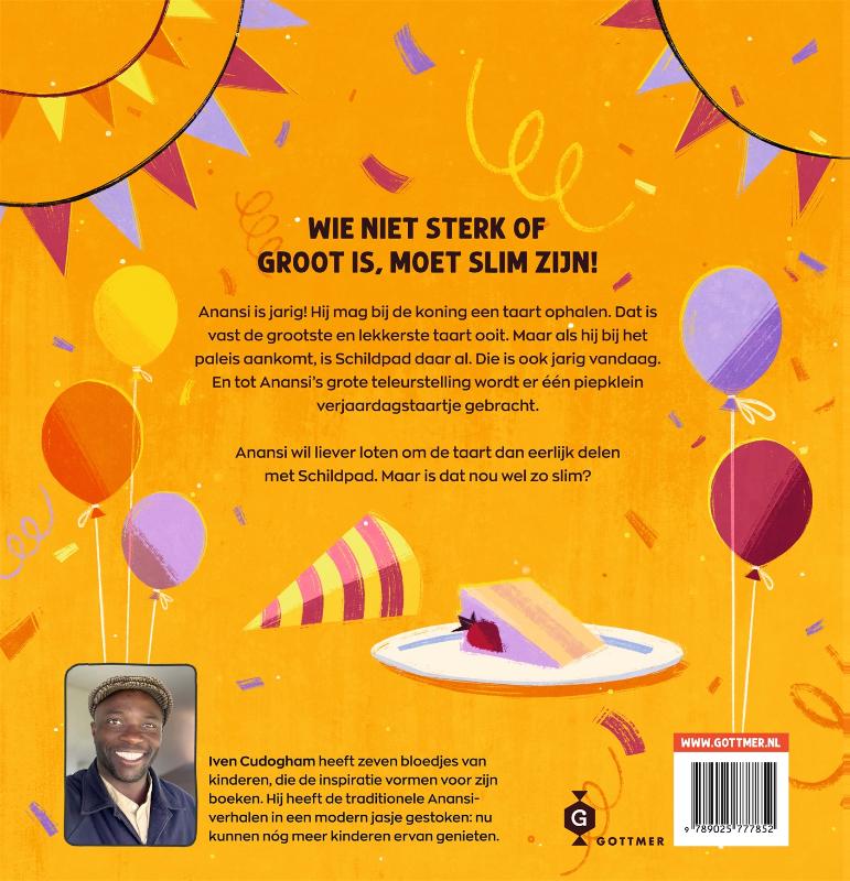 Anansi de spin en de verjaardagstaart / Anansi de spin achterkant