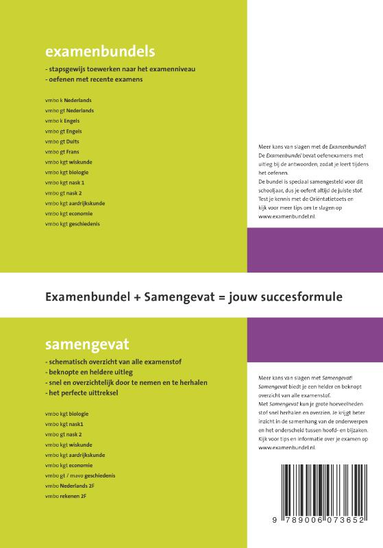 Samengevat wiskunde Vmbo-Kgt Samengevat wiskunde Vmbo-Kgt achterkant