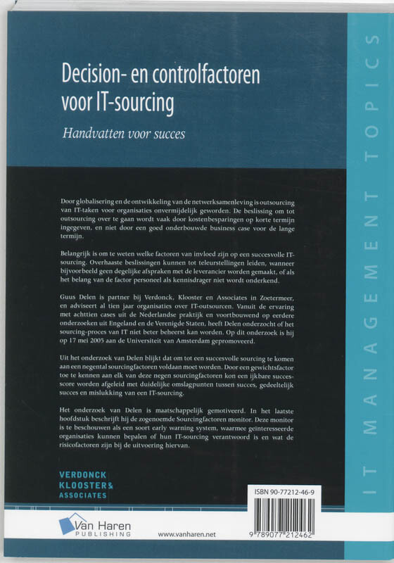 Decision- en controlfactoren voor sourcing van ICT achterkant