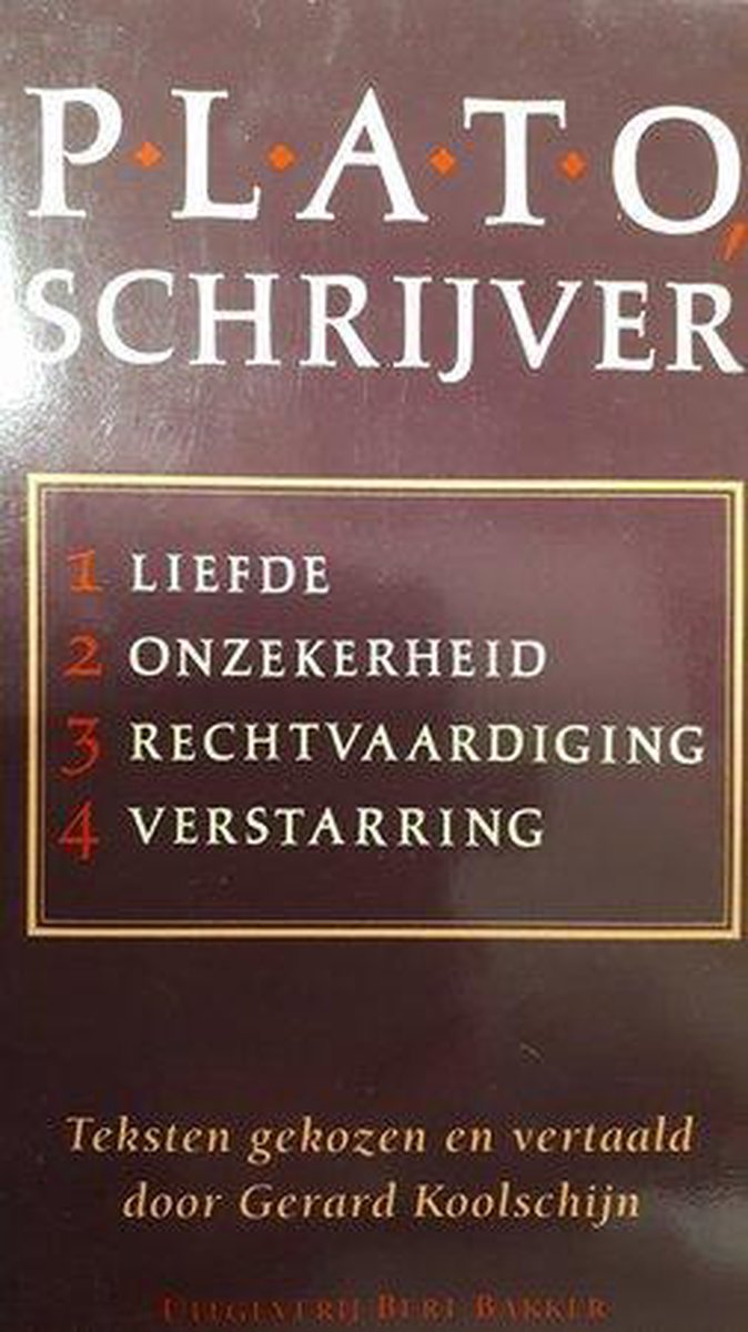 PLATO SCHRIJVER                    TEKSTEN GEKOZEN-VERT.G.KOOLSCHIJN